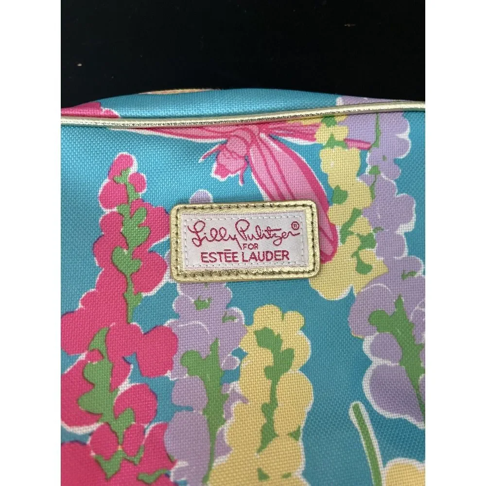 Lilly Pulitzer Estee Lauder Makeup Bag Pink‎ Floral New